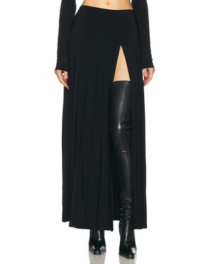 Norma Kamali For Fwrd Pleated Long Skirt - Black