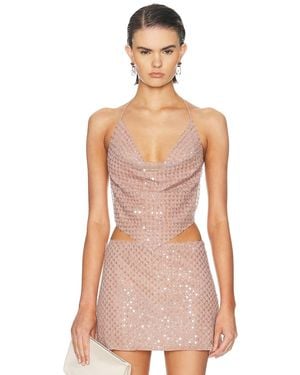 retroféte Bethely Sequin Top - Pink