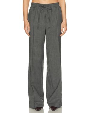Helsa Wool Blend Drawcord Pants - Gray