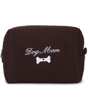 Abode Dog Mom Waffle Pouch - Brown