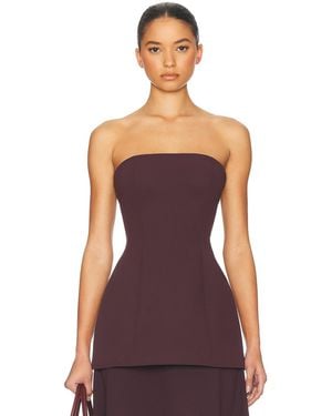 Helsa The Heavy Crepe Tunic Top - Purple