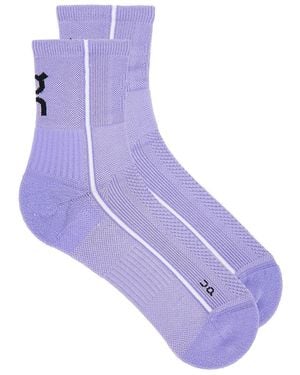 On Shoes Court Sock High - Purple