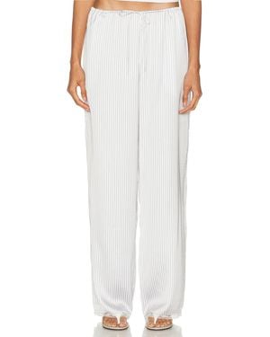 Skims Woven Shine Sleep Lace Pant - White