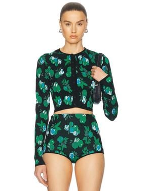 Coperni Jacquard Knitted Cardigan - Green