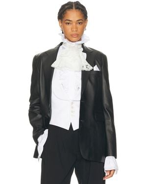 Ralph Lauren Eli Leather Blazer - Black