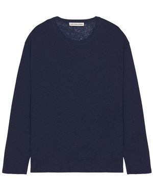 Every Other Thursday Long Sleeve Drape Tee - Blue