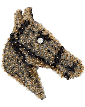 Bode Sequin Pony Brooch - Metallic