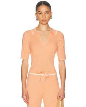 La Porte Odette Knit Polo Top - Multicolor