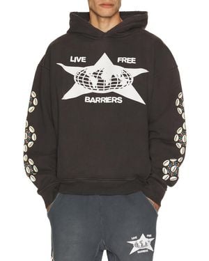 Barriers Worldwide Cowrie Shell Hidden Pocket Hoodie - Black