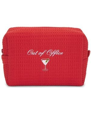Abode Out Of Office Martini Waffle Pouch - Red