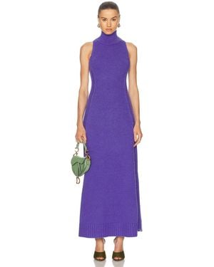 Christopher John Rogers Mock Neck Maxi Dress - Purple