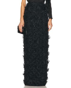 Carolina Herrera Embellished Column Skirt - Black