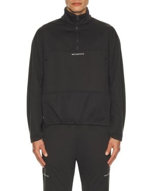 White/space Quarter Zip Softshell Top - Black