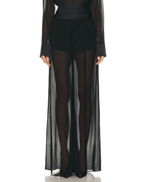 Sans Faff Tuxedo Palazzo Pant - Black