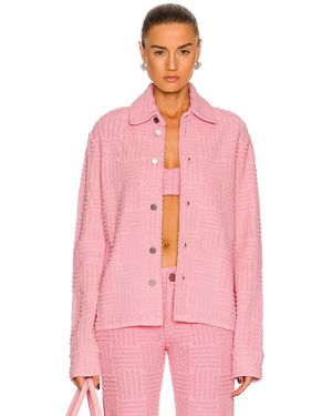 Bottega Veneta Jacquard Towelling Jacket - Pink
