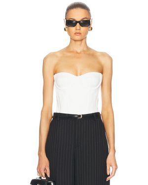 Wardrobe NYC Semi Matte Bustier - White