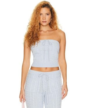 Helsa Taiki Cable Tube Top - Blue