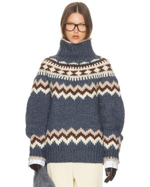 Helsa Asta Fairisle Sweater - Blue