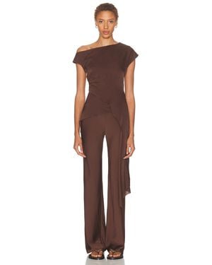 SRG Selena Silk Top - Brown