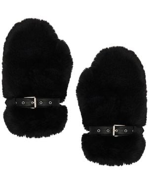 Acne Studios Alion Fur Gloves - Black