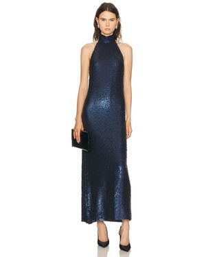 SEV Sequin Halter Dress - Blue