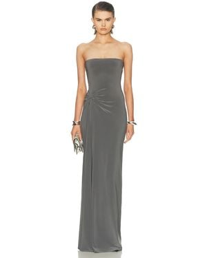 GRACE LING Relic Charms Strapless Maxi Dress - Gray