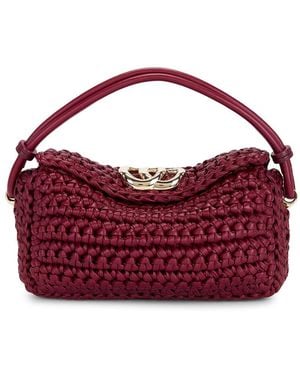 Gucci Braided Gg Marmont Shoulder Bag - Red