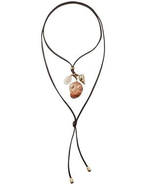 Eliou Area Charm Wrap Necklace - Black