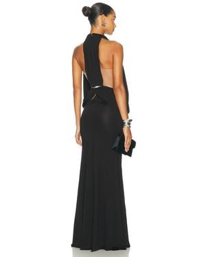 David Koma Open Back Gown - Blue