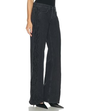 RE/DONE Laurel Zebra Barrel Jeans - Black