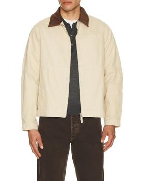 Percival Preface Contrast Collar Jacket - Natural