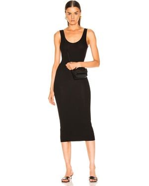 Enza Costa Rib Tank Viscose-blend Dress - Black