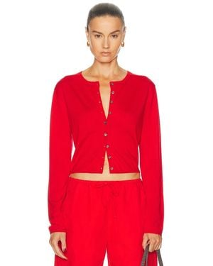 Leset James Crew Cardigan - Red