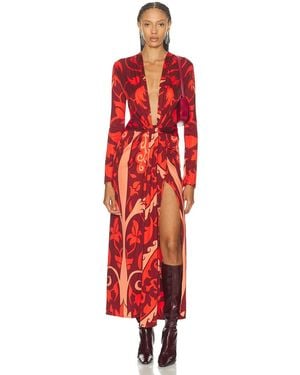 Johanna Ortiz Oasis Ankle Dress - Red