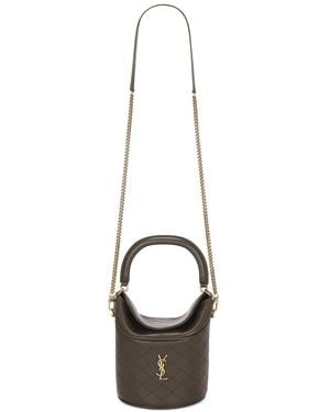 Saint Laurent Top Handle Bucket Bag - Black