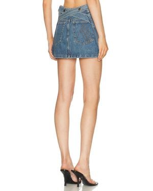 The Attico Denim Mini Skirt - Blue