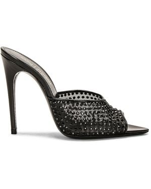 Saint Laurent Blonde Mule Sandal - Black
