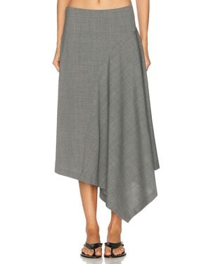 St. Agni Wool Asymmetric Skirt - Gray