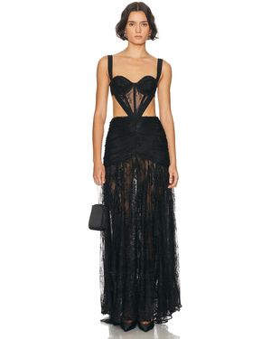 PATBO Laila Lace Cut Out Gown - Black