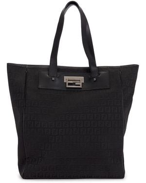Fendi Zucchino Tote Bag - Black