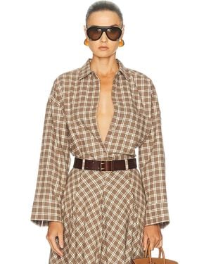By Malene Birger Derris Shirt Flannel - Natural