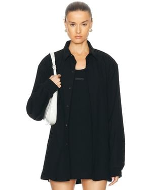 Fear Of God Half Placket Shirt - Black