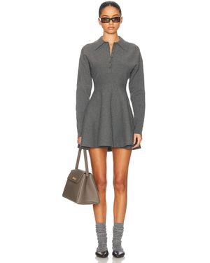 Helsa Saffron Mini Knit Dress - Gray