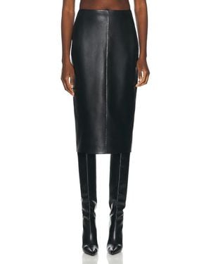 Alaïa Leather Pencil Skirt - Black