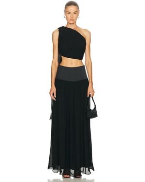 Posse Solene One Shoulder Top - Black