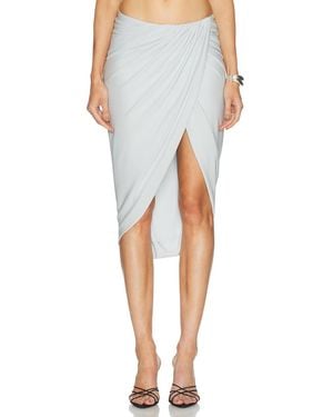 Francesco Murano Draped Midi Skirt - Gray