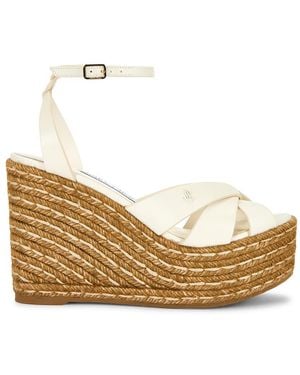 Jimmy Choo Korra 100 Wedge Sandal - Natural