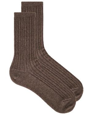 Jenni Kayne Cable Socks - Brown