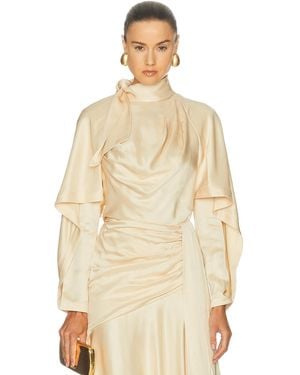Zimmermann Ascent Draped Blouse - Natural