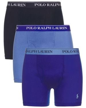 Polo Ralph Lauren Classic Fit Cotton 3 Pack Boxer Brief - Blue